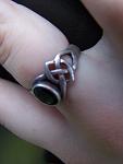 A simple hand with a really cool ring.