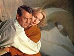 Cary Grant and Eva Marie Saint on Mount Rushmore in North By Northwest