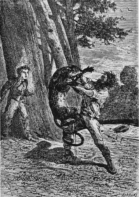 HE SEIZED THE JAGUAR'S THROAT WITH ONE POWERFUL HAND HE SEIZED THE JAGUAR'S THROAT WITH ONE POWERFUL HAND