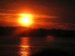 Sunset over lake M�laren north of Eskilstuna