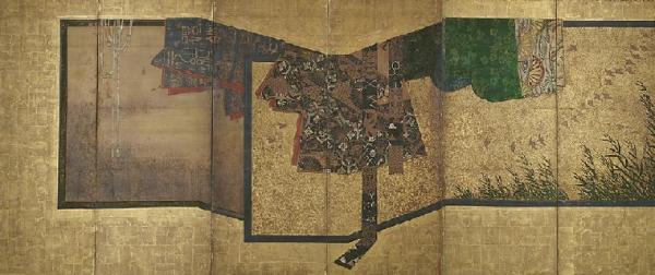 Edo Garments Hung on Screens