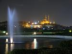 Mohamed Ali Mosque from Al Azhar Park by night.