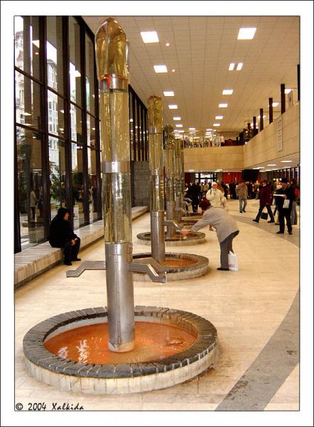 The Hot Water Springs in Karlovy Vary - Bohemia region, Czech Republic.
PS: This is also not my original picture, but I still have the little china cup we bought from there :D(probably the only thing left from my trip to Czech)