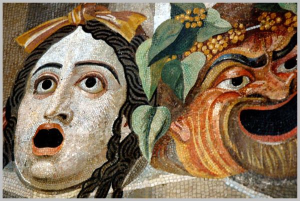 Theater Mask Mosaic