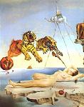 Dali Dream Caused by the Flight of a Bumblebee around a Pomegranate a Second Before Awakening