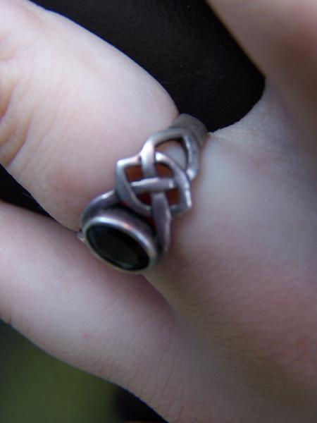 A simple hand with a really cool ring.