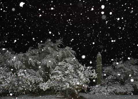 Tucson snow night 2