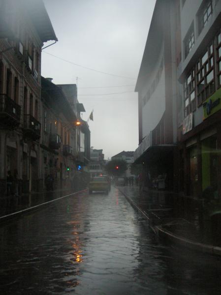 A wet way at downtown