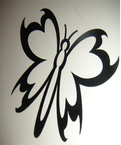 butterfly black and white