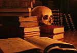 Books and Skull
