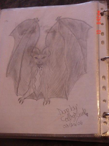 drawing evil bat
