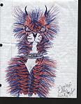 drawing evil kitty