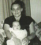 Picture of my grandmother holding my mother as a baby