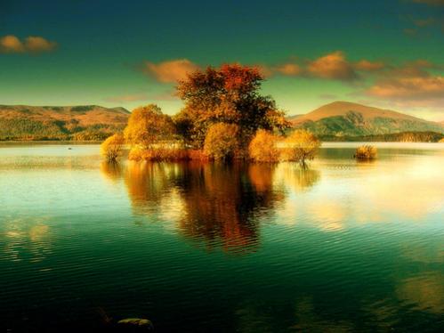 autumn on lake