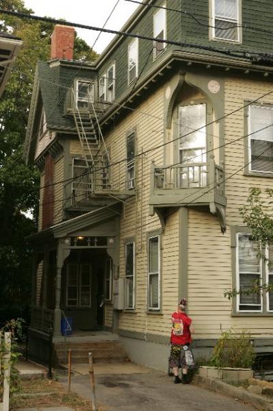 at 10 Barnes Street in Providence, where H. P. Lovecraft lived when he wrote his Fungi from Yuggoth