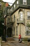 at 10 Barnes Street in Providence, where H. P. Lovecraft lived when he wrote his Fungi from Yuggoth