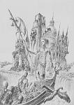 "Cathedral of Death" illustration by Gwabryel, a Swiss artist, for my collection of mostly prose-poems, UNCOMMON PLACES (Hippocampus Press...