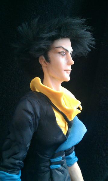 Spike Spiegel in bright light.