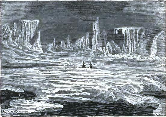 The Forward in the centre of a basin of ice